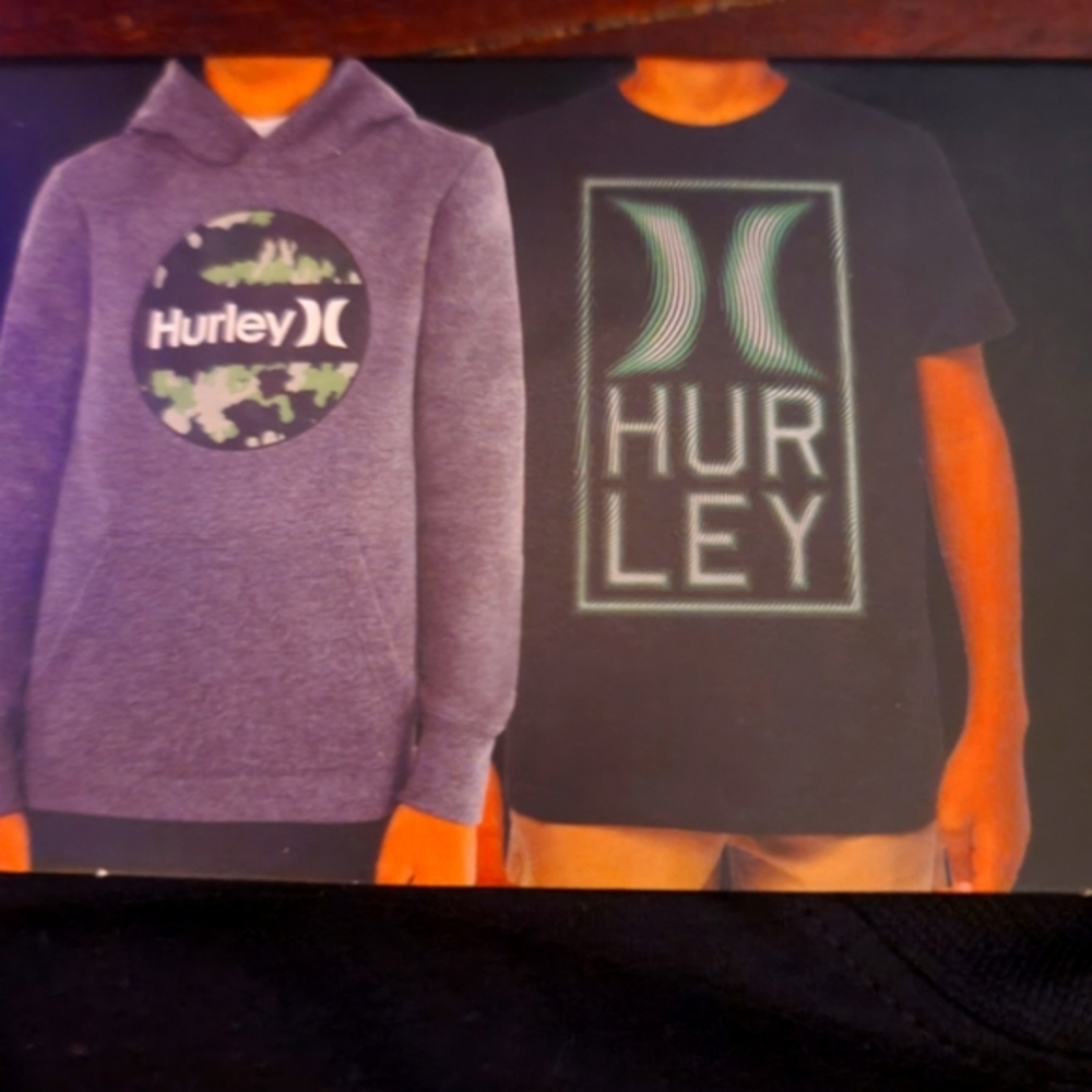 Hurley 2 piece set, hoodie and shirt, new with tags!